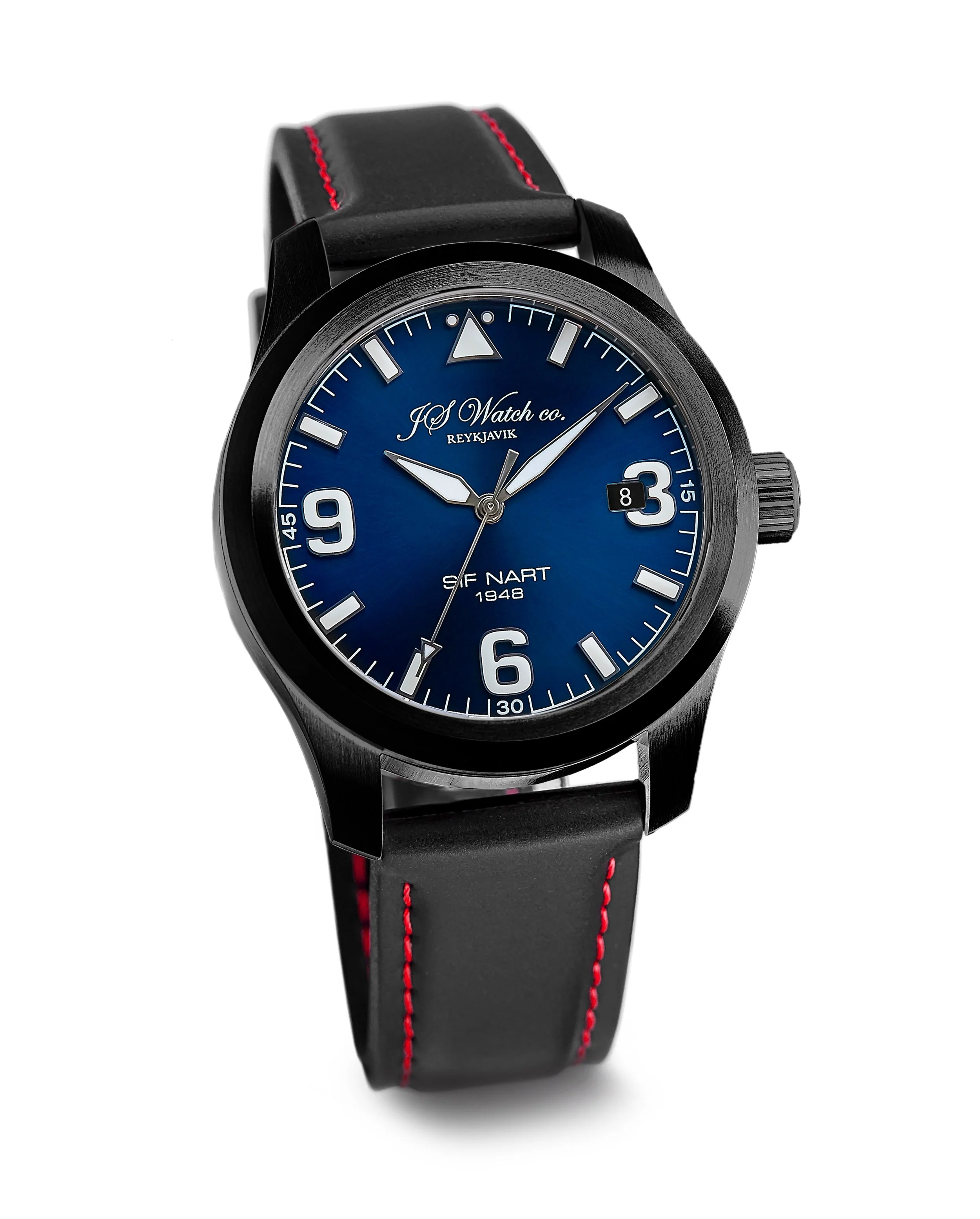 JS Watch Company Reykjavik — Sif NART 1948 Blue dial Black case